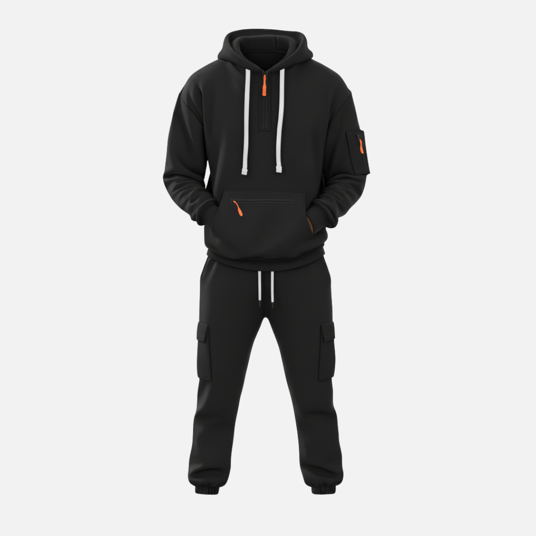 Lässiger Herren-Trainingsanzug aus atmungsaktiver Baumwolle im Streetwear-Stil