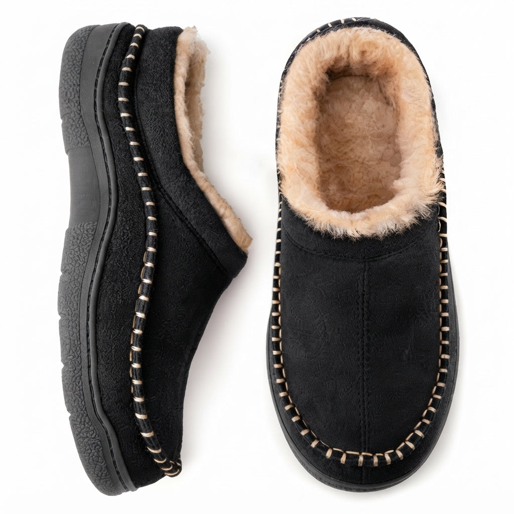 Chaussons homme doublure polaire semelle antidérapante