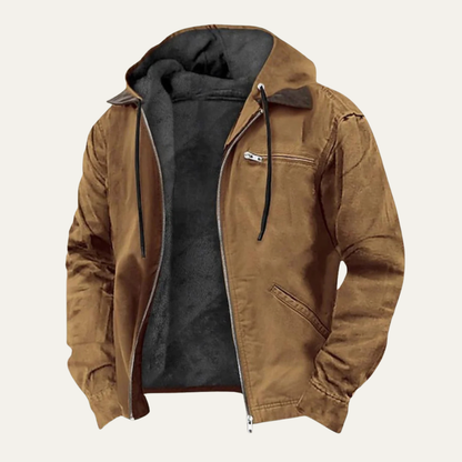 Veste homme capuche doublure polaire chaude hiver