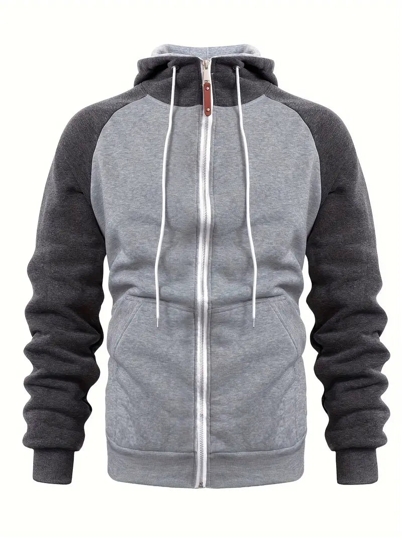 Sweat à capuche zippé homme molleton gratté quotidien