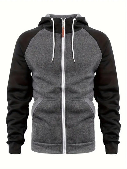 Sweat à capuche zippé homme molleton gratté quotidien