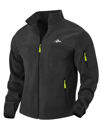 Veste polaire homme coupe-vent col montant chaude