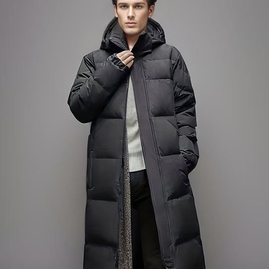 Manteau homme long matelassé coupe-vent hiver