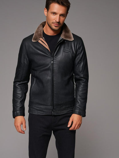 Eleganter Herren-Lederblouson für Herbst und Winter