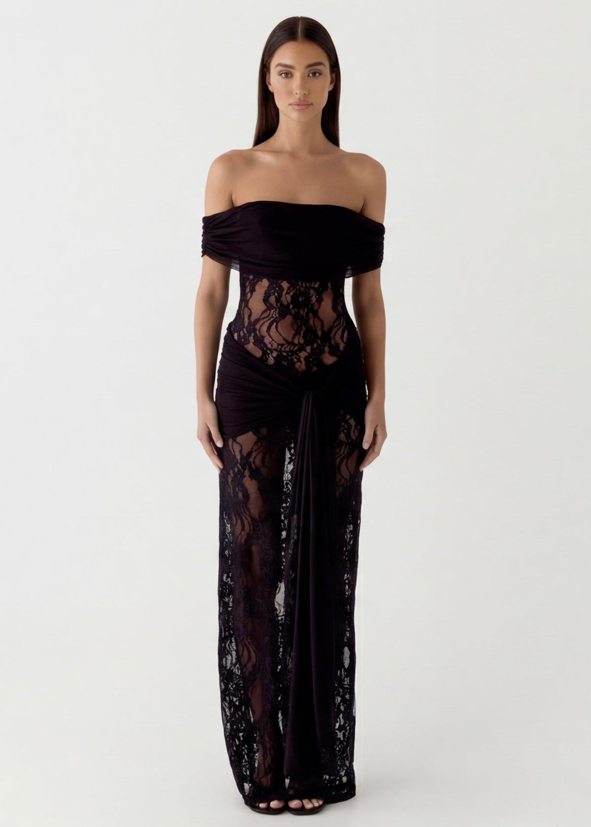 ARIA Robe Longue Dentelle – Robe Élégante Longueur Sol