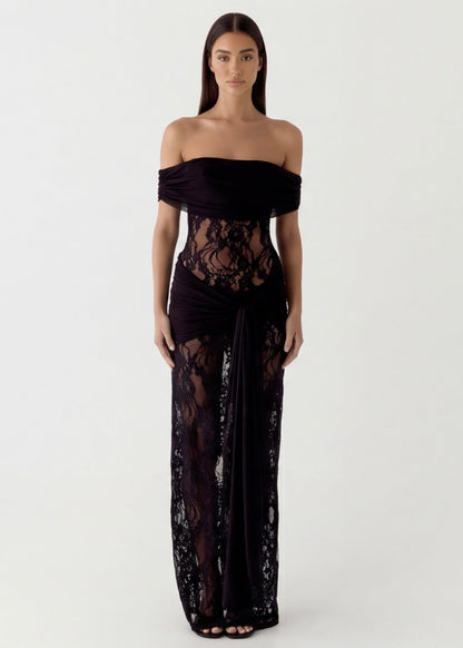 ARIA Robe Longue Dentelle – Robe Élégante Longueur Sol