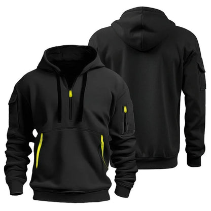 Kapuzenjacke für Herren mit Reißverschluss, Taschen, sportlich, für den Alltag