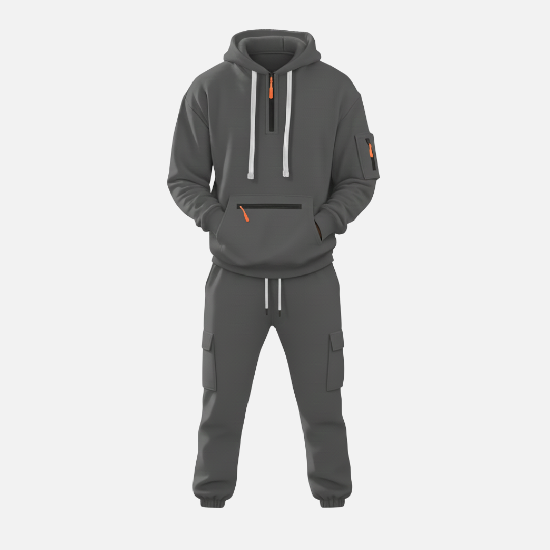 Lässiger Herren-Trainingsanzug aus atmungsaktiver Baumwolle im Streetwear-Stil
