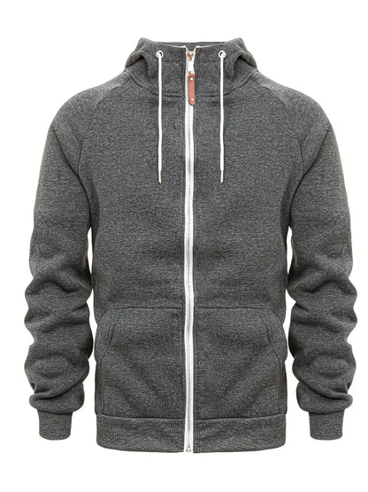 Sweat à capuche zippé homme molleton gratté quotidien
