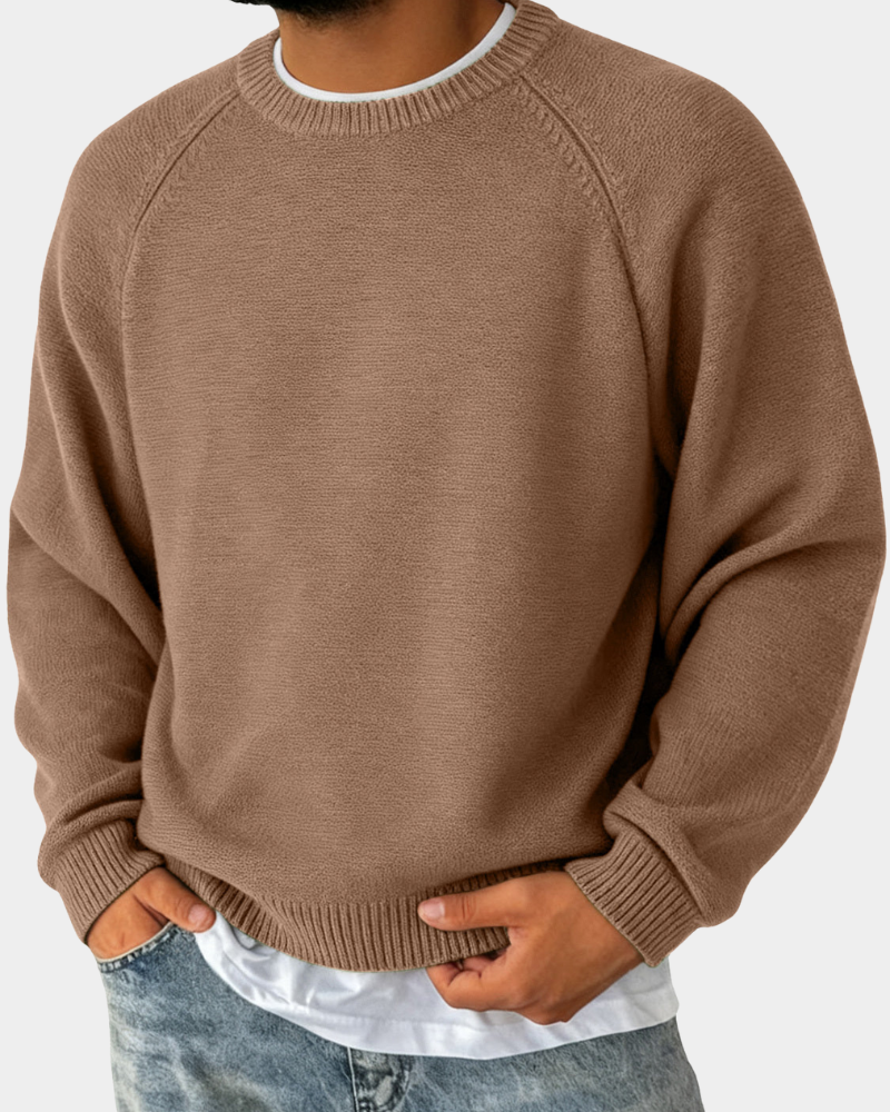Pull homme col rond doux polyvalent toutes saisons
