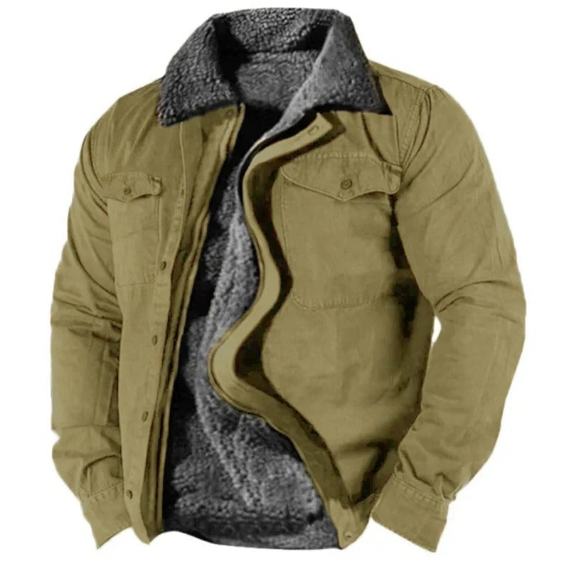 Veste homme style Western coton suédine confortable