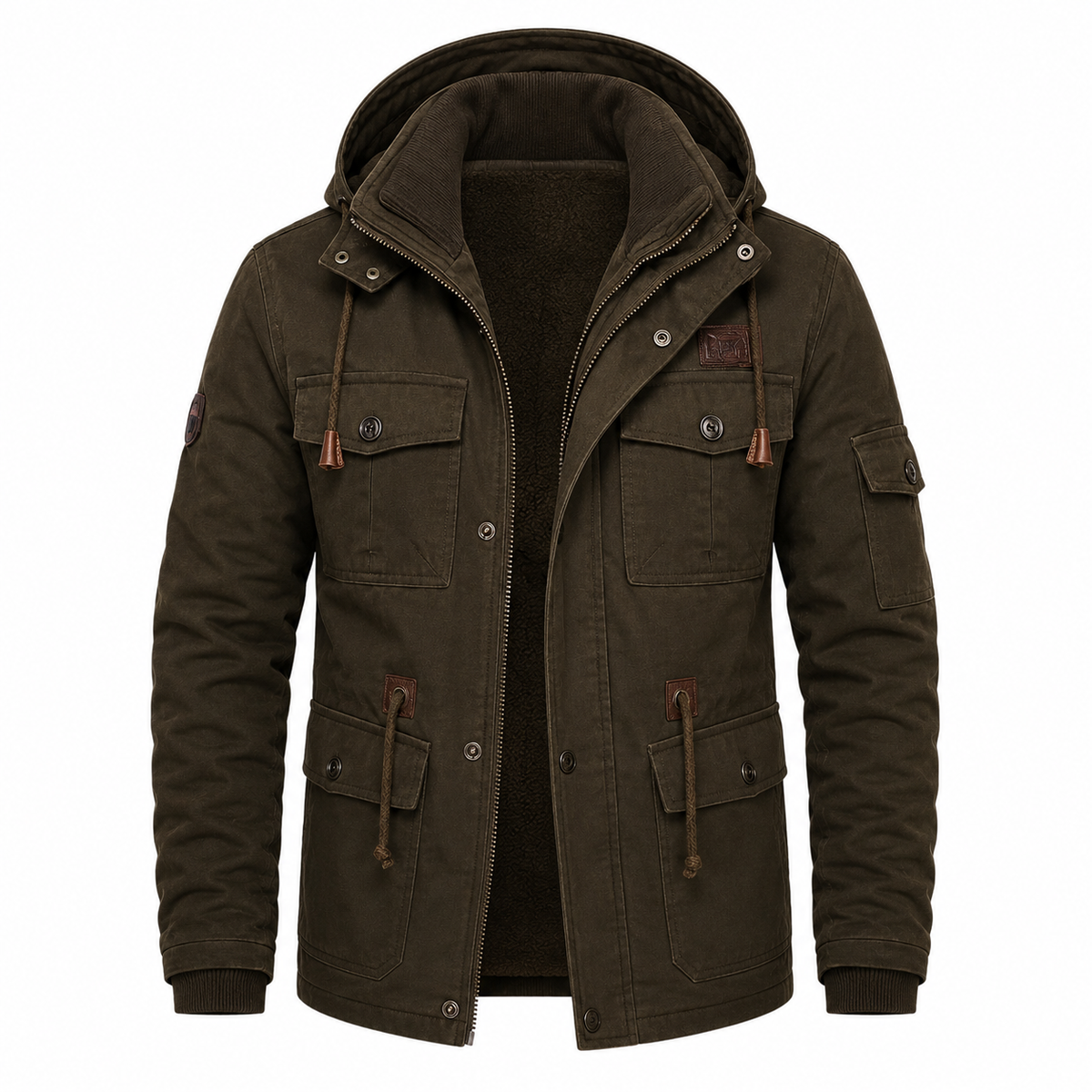 Veste militaire homme imperméable coupe-vent doublure polaire