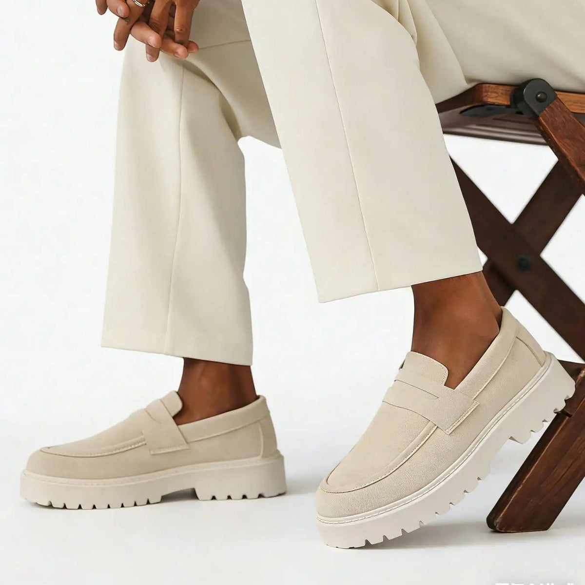 Chaussure Loafer homme plateforme moderne slip-on