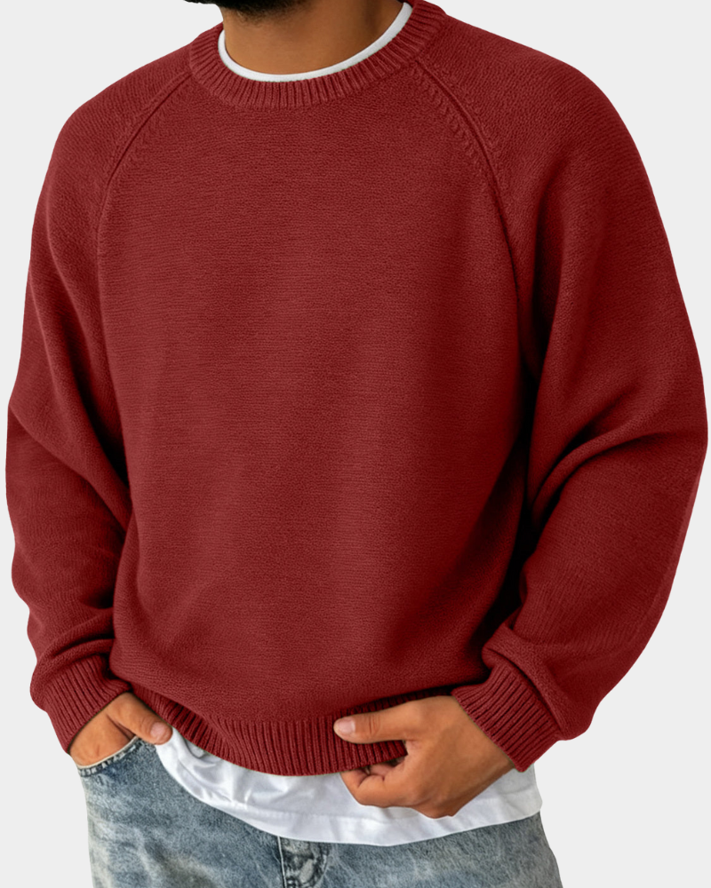 Pull homme col rond doux polyvalent toutes saisons