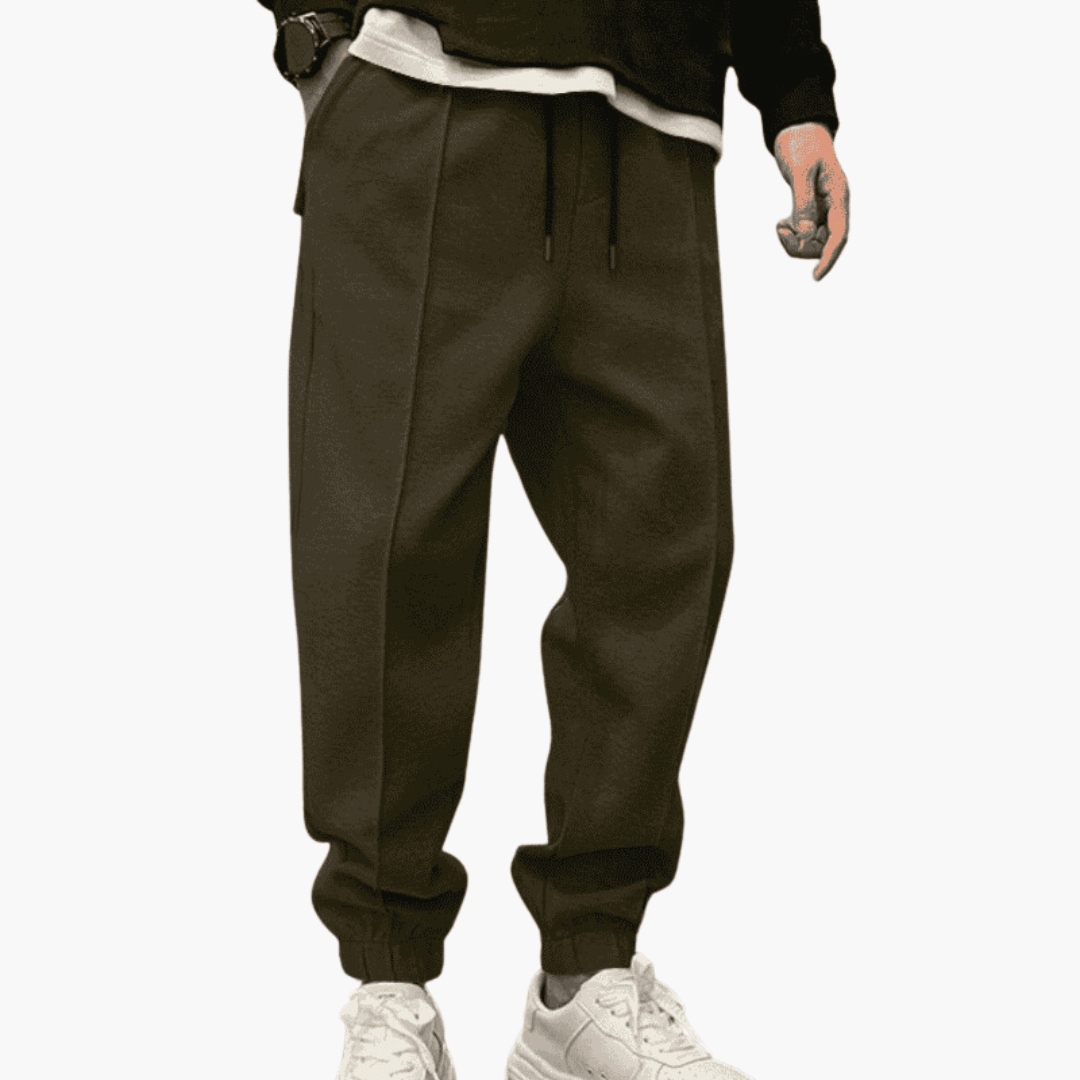 Pantalon cargo homme coupe décontractée coton multipoches