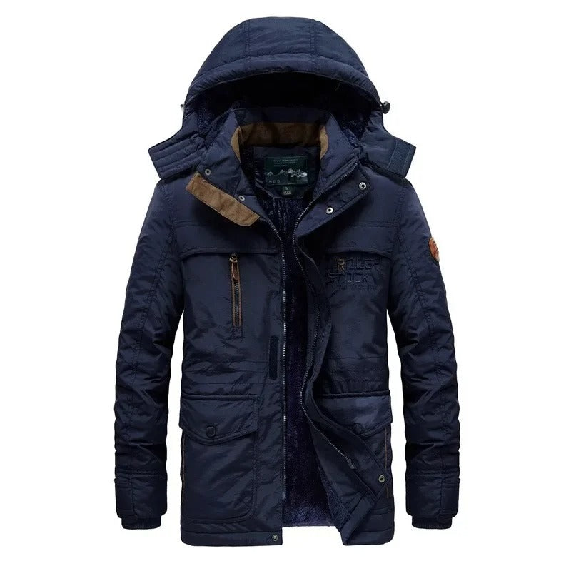 Herren-Winterparka, Fleece-gefüttert, winddicht