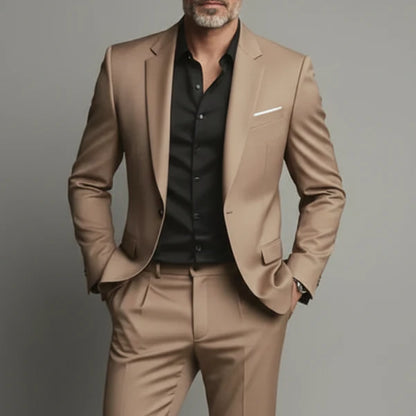 Costume homme slim fit mélange coton polyvalent