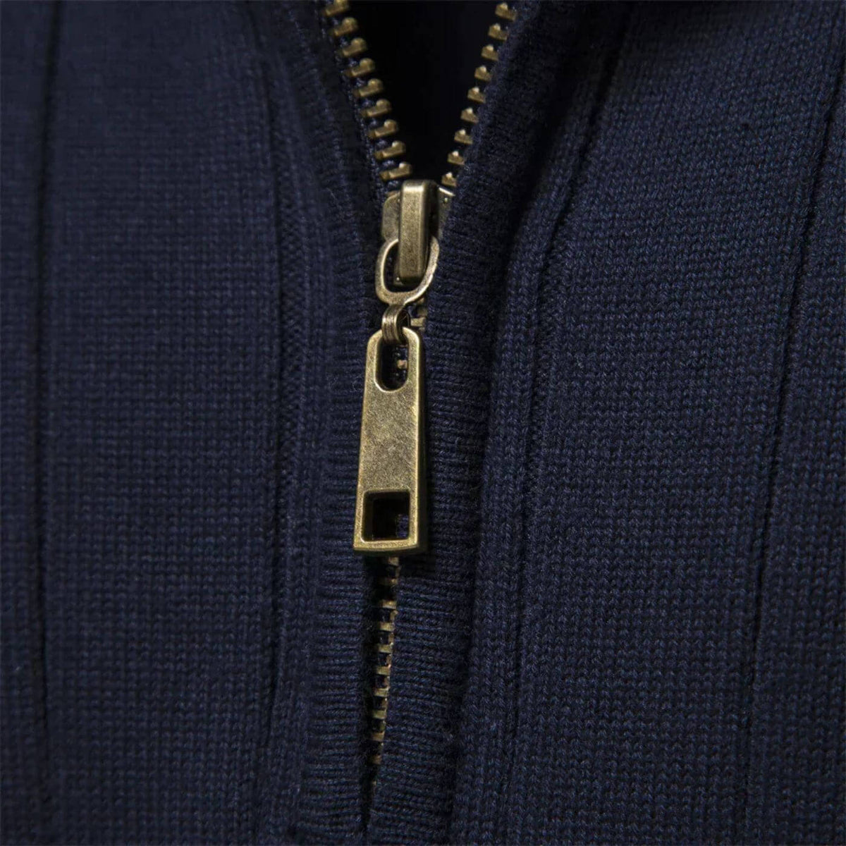 Pull homme col zippé coton léger décontracté