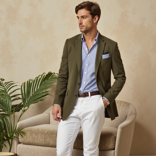 Blazer homme coupe ajustée confortable respirant
