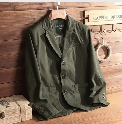 Blazer en coton Oxford coupe décontractée