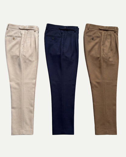 Pantalon homme élégant à plis taille haute