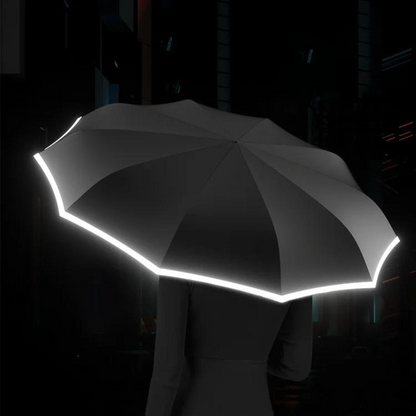 Kompakter automatischer Regenschirm, winddicht und reflektierend
