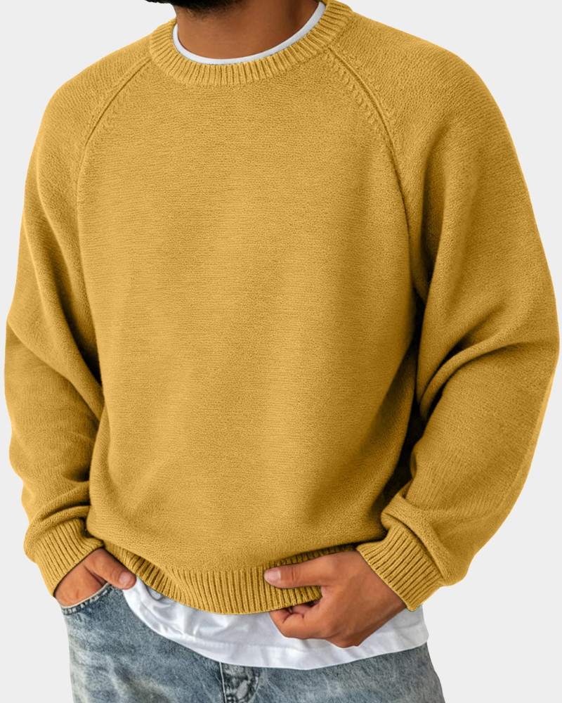 Pull homme col rond doux polyvalent toutes saisons