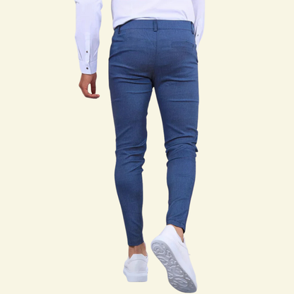 Pantalon homme coton stretch coupe ajustée
