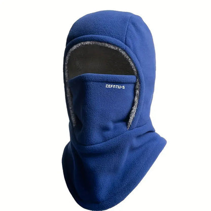Cagoule polaire coupe-vent unisexe pour hiver froid
