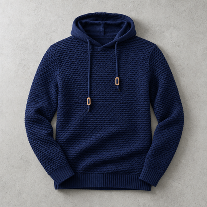 Herren-Kapuzenpullover mit weichem Strukturstrick