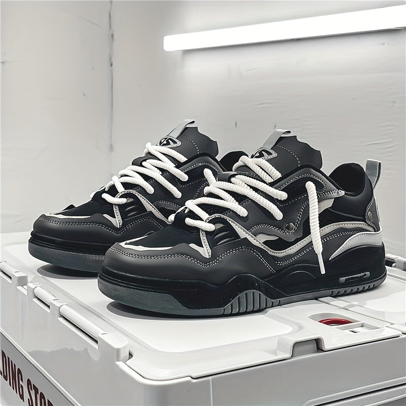 Baskets homme urbaines motif géométrique semelle stable