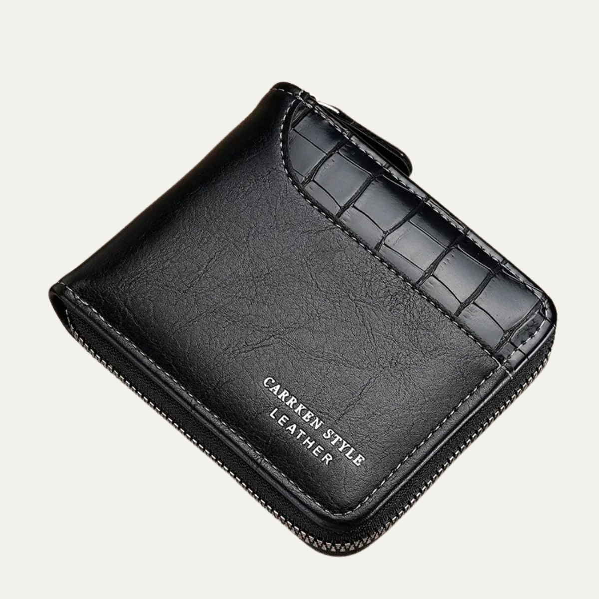 Porte-monnaie homme cuir RFID protection fermeture éclair