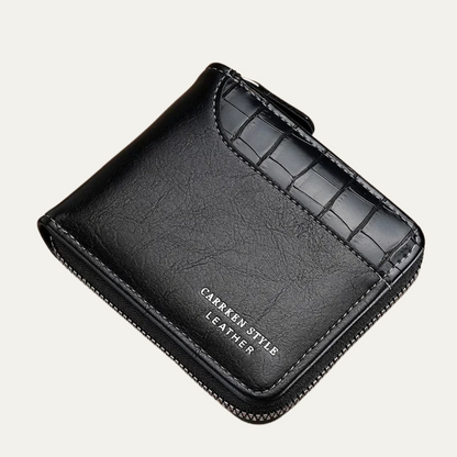 Porte-monnaie homme cuir RFID protection fermeture éclair