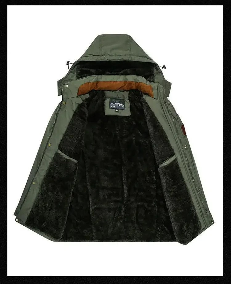 Herren-Winterparka, Fleece-gefüttert, winddicht