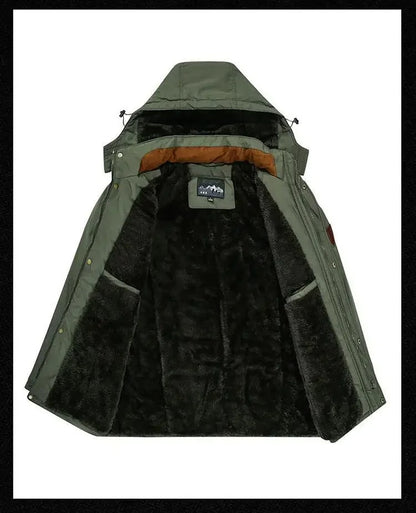 Herren-Winterparka, Fleece-gefüttert, winddicht