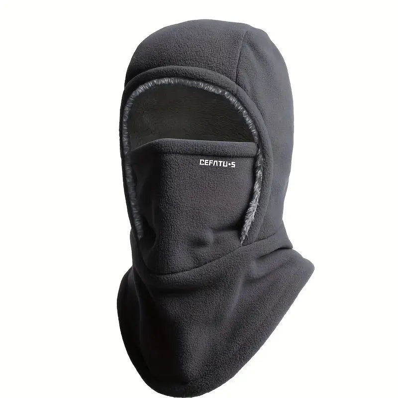 Cagoule polaire coupe-vent unisexe pour hiver froid