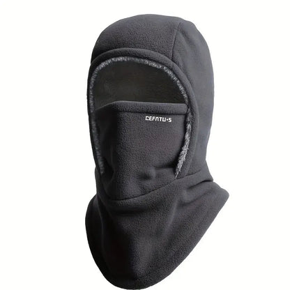 Cagoule polaire coupe-vent unisexe pour hiver froid
