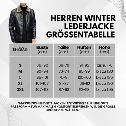 Eleganter Herren-Lederblouson für Herbst und Winter