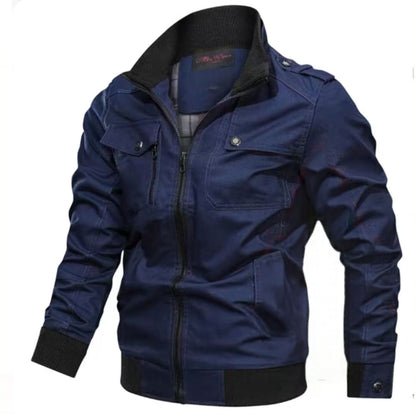 Herrenjacke im Military-Stil, Thermofutter mit Fleece