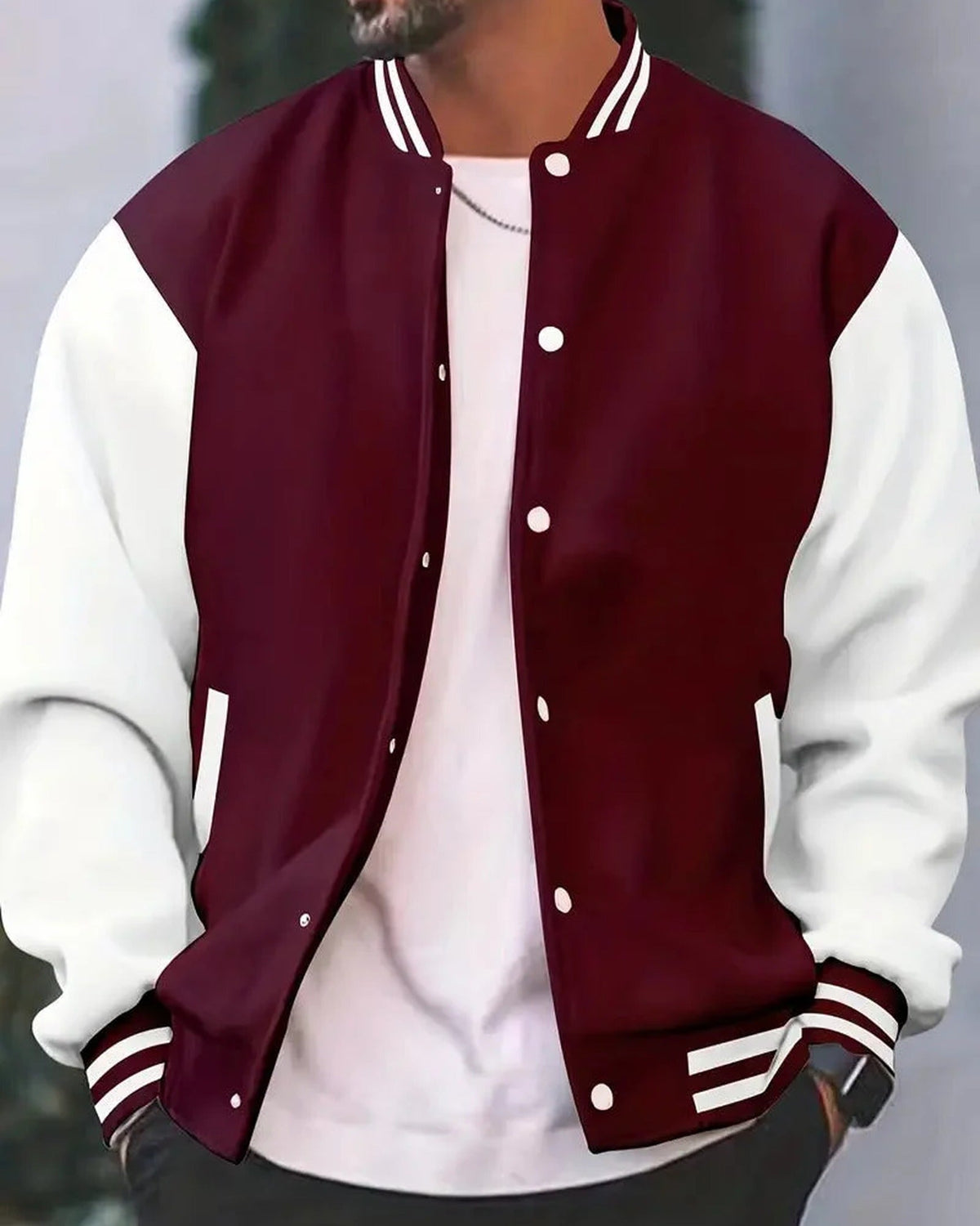 Moderne sportliche College-Jacke für Herren