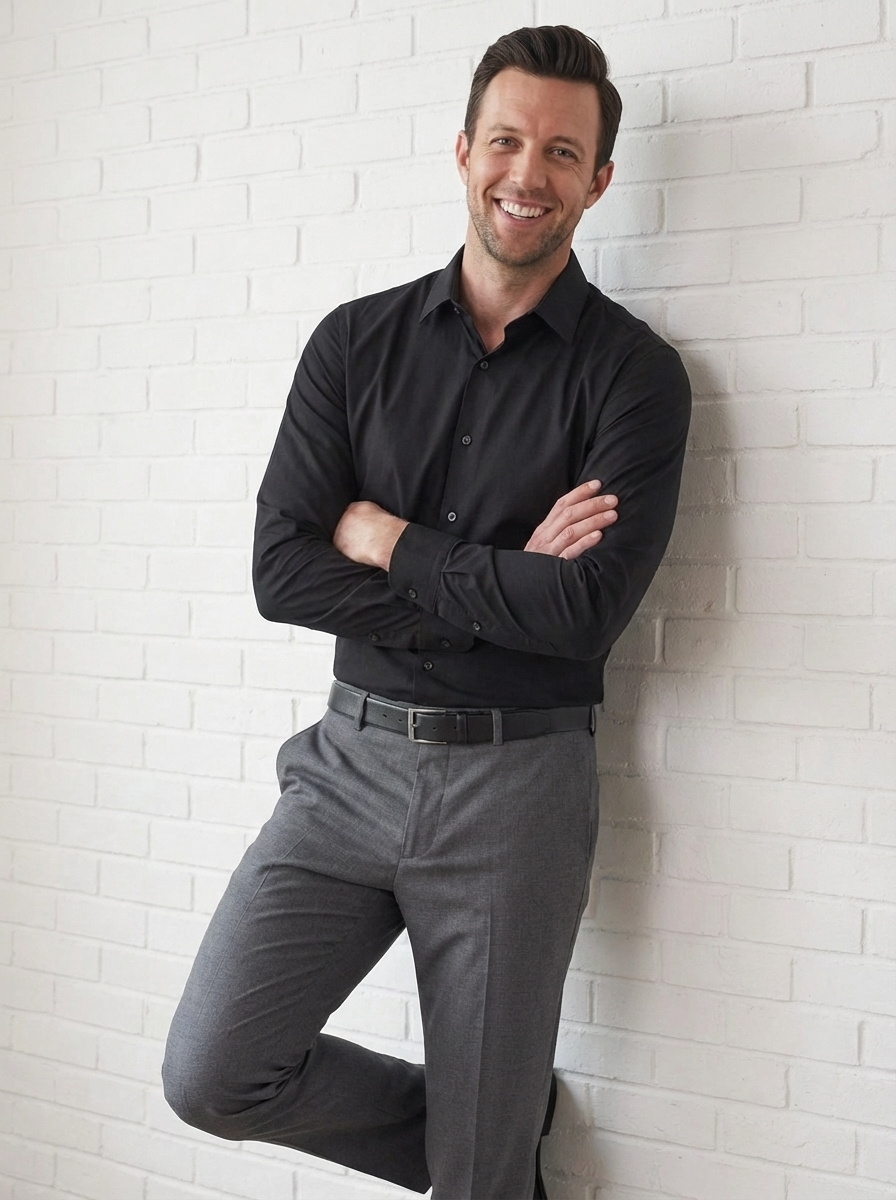 Chemise homme coupe ajustée manches longues élégante
