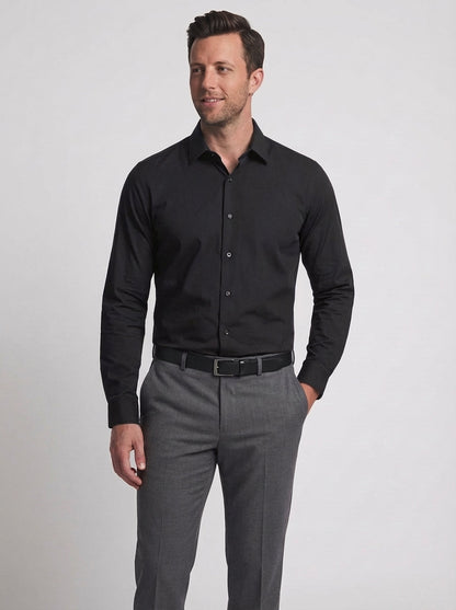 Chemise homme coupe ajustée manches longues élégante