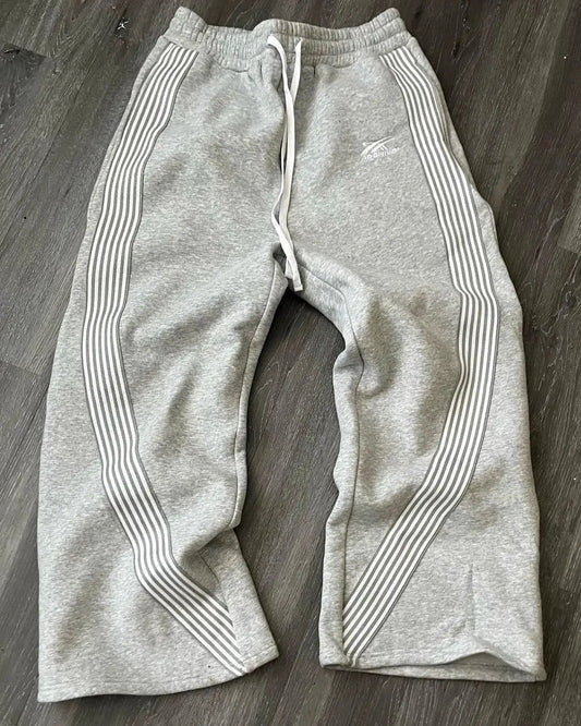 Retro-Jogginghose für Herren, gestreift, atmungsaktiv, Sport