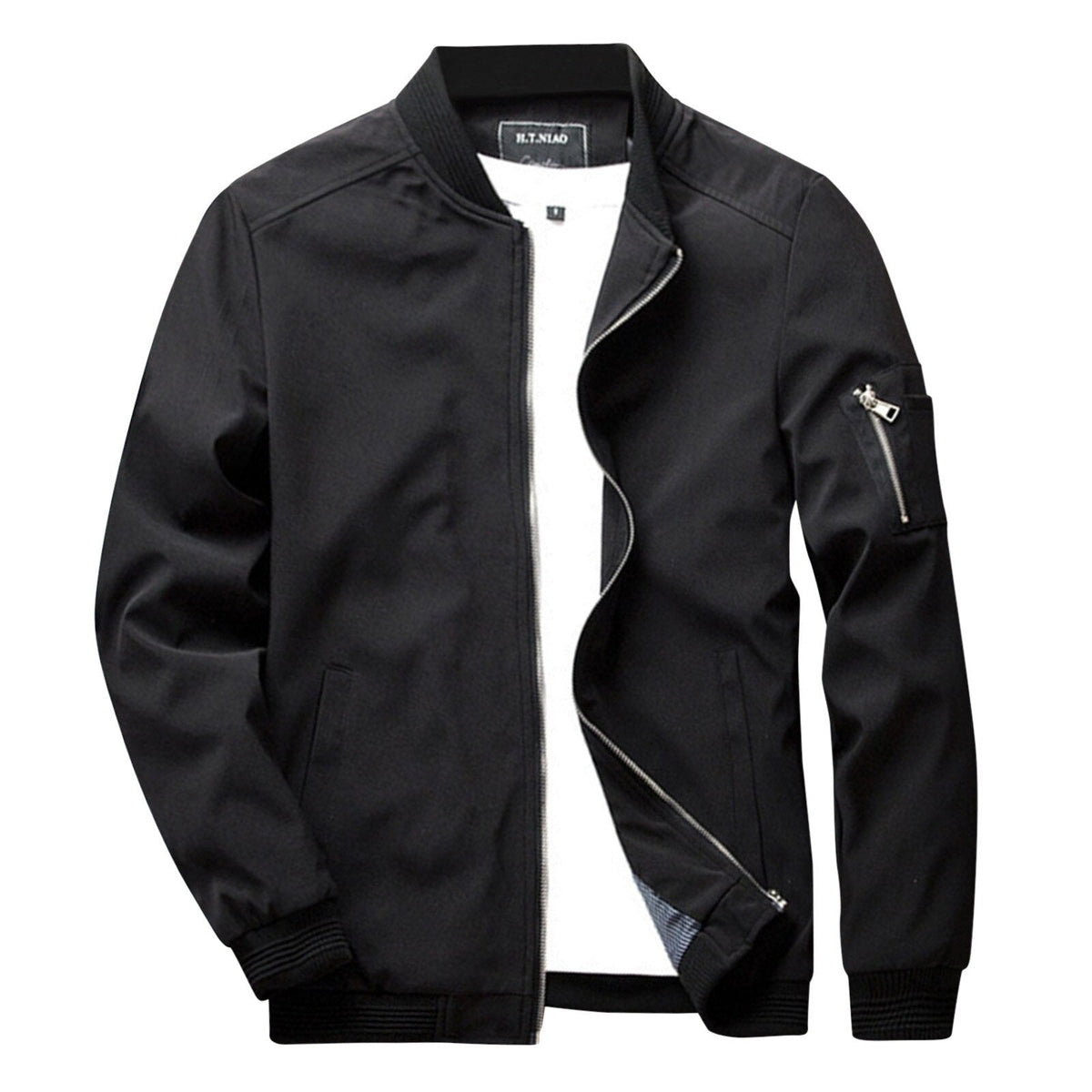 Leichte Utility-Bomberjacke für Herren mit Rippkragen