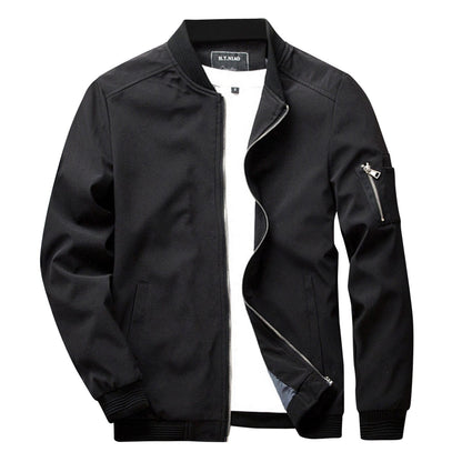 Leichte Utility-Bomberjacke für Herren mit Rippkragen