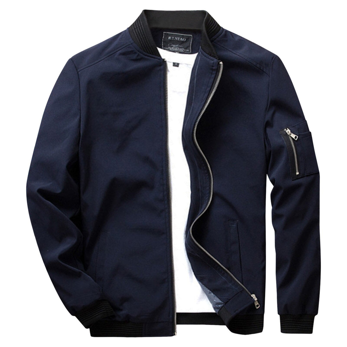 Leichte Utility-Bomberjacke für Herren mit Rippkragen