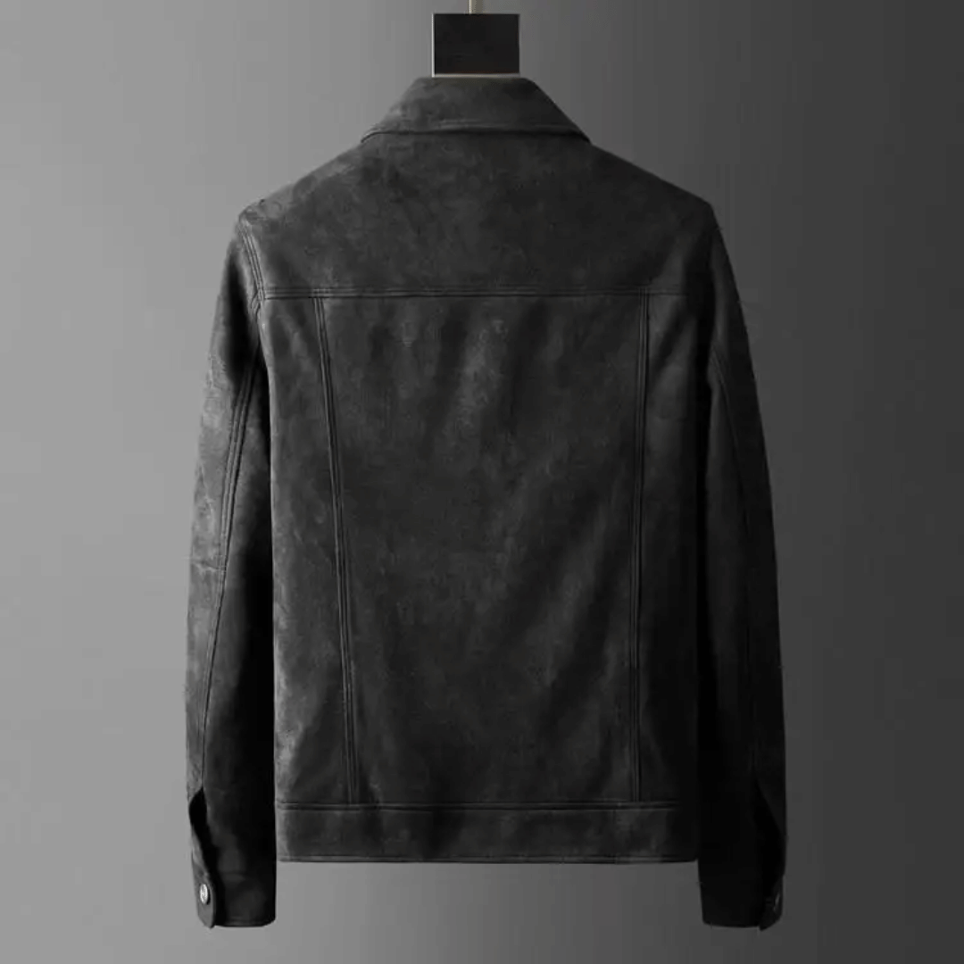 Veste en daim homme coupe ajustée élégance intemporelle