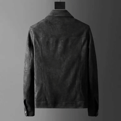 Veste en daim homme coupe ajustée élégance intemporelle
