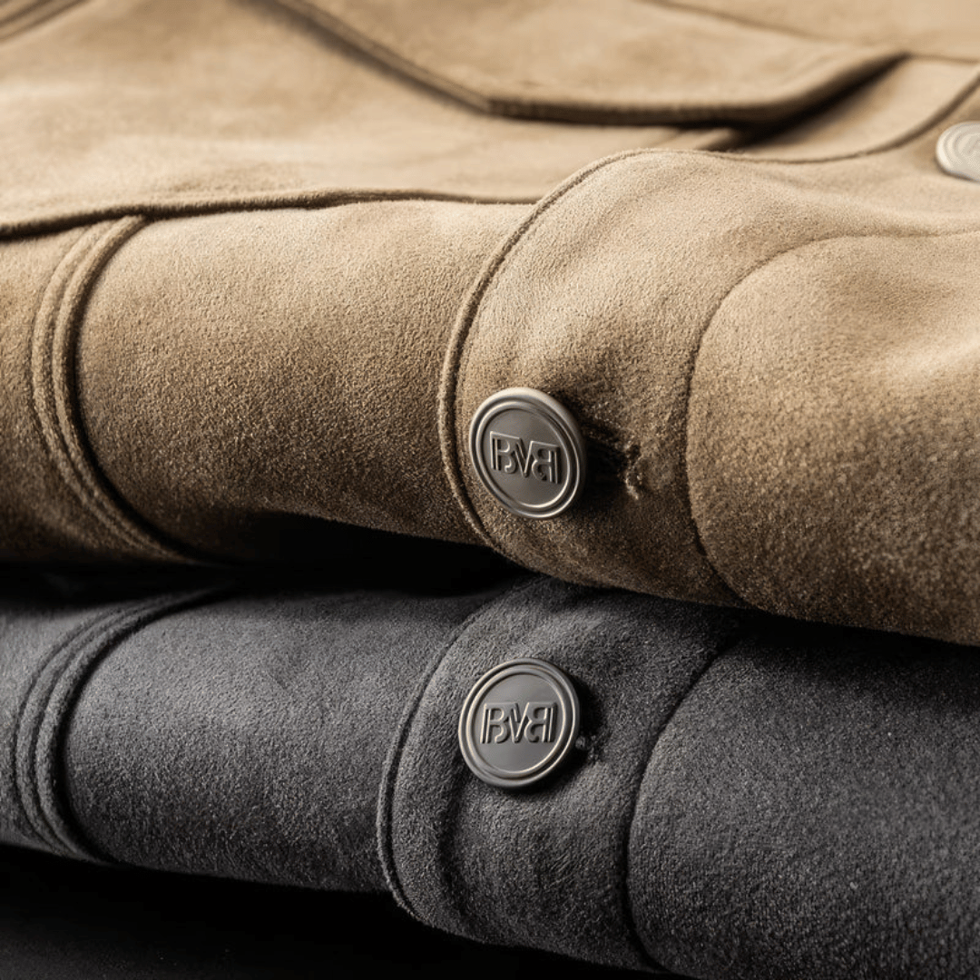 Veste en daim homme coupe ajustée élégance intemporelle