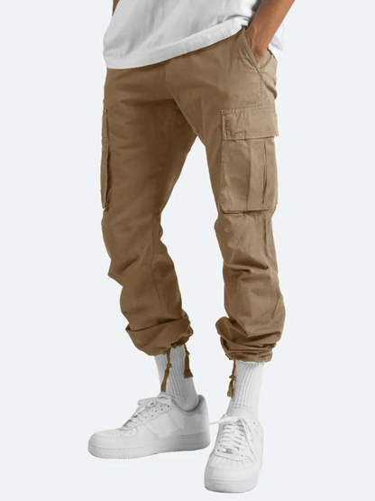 Pantalon cargo homme confortable coupe oversize multi-poches